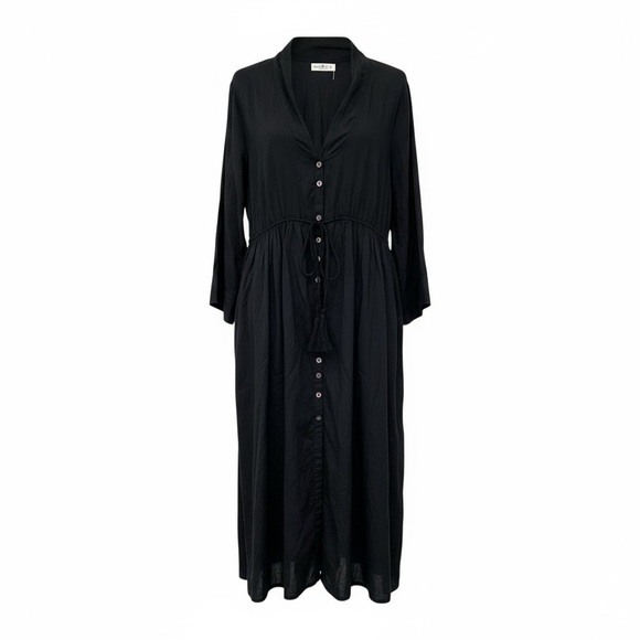 NATURAL LIFE Dresses & Skirts - Natural Life 100% Organic Cotton Long Sleeve Dress - Size Medium - Black